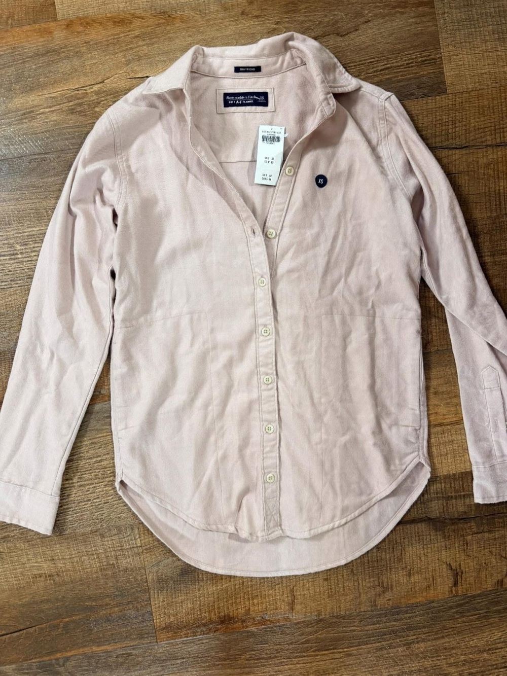 Abercrombie & Fitch Pale Blush Button-Down Shirt
